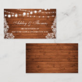ウッドレ素朴ース結婚のレジストリ挿入カード エンクロージャーカード (正面/裏面)
