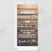 ウッドレ素朴ース結婚式 プログラム (裏面)