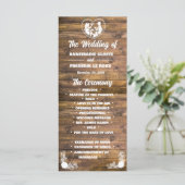 ウッドレ素朴ース結婚式 プログラム (スタンド正面)