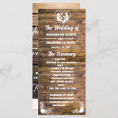 ウッドレ素朴ース結婚式 プログラム (正面/裏面)