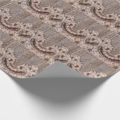 ウッドレ素朴ース西部の田舎の結婚式 ラッピングペーパー (角)