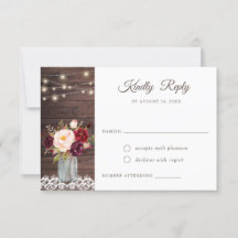 ウッドレ素朴ース赤面ブルガンディメイソンジャールRSVP