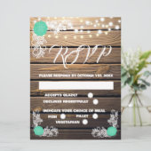 ウッドレ素朴ースRSVPカード (スタンド正面)