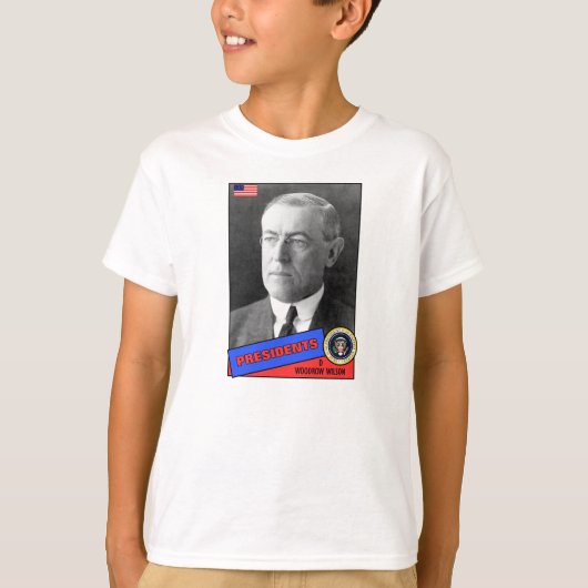 ウッドロウ・ウィルソン 野球カード Tシャツ (正面)