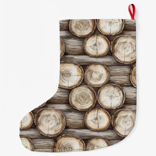 ウッドログキャビンクリスマス ラージクリスマスストッキング (裏面)