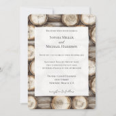 ウッドログキャビン結婚ズ 招待状 (正面)