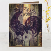 ウッドロースター誕生日 カード (黄色い花)