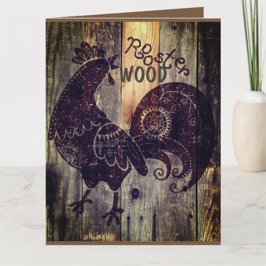 ウッドロースター誕生日 カード (正面)