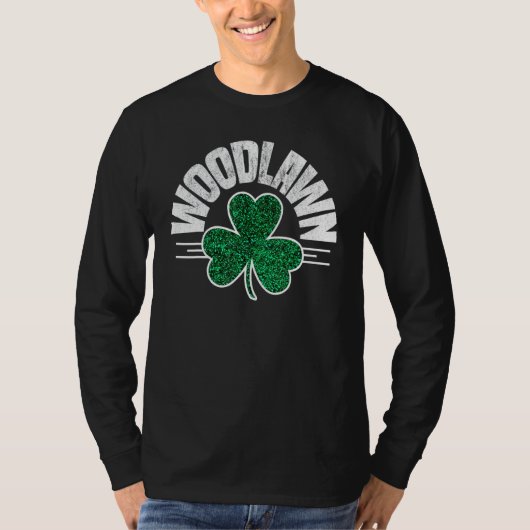 ウッドローンブロンクスおもしろいSt patricks dayアイリッシュニーシャム Tシャツ (正面)