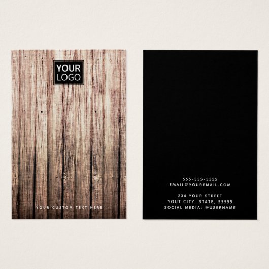 ウッドロ素朴ゴカスタムイヤリング表示カード (正面&裏面)