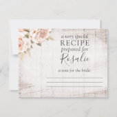 ウッドロ素朴ンマンバラレシピ花嫁カード 招待状 (正面)