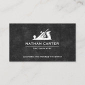 ウッドワーカーペンタージャック飛行機グランジブラック 名刺 (正面)