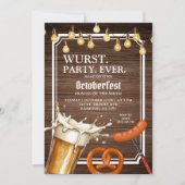 ウッドワースト素朴ビールプレッツェルオクトーバーフェスト 招待状 (正面)