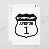 ウッドワードアベニュールート1サインウッドワードギフト ポストカード (正面/裏面)