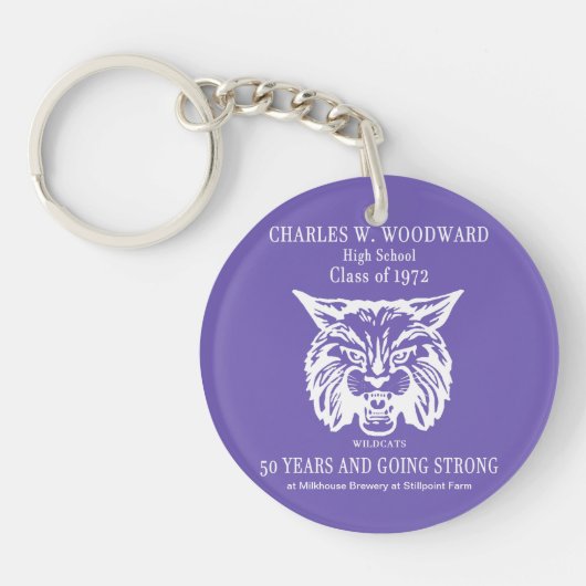 ウッドワード50thキーチェーン キーホルダー (正面)