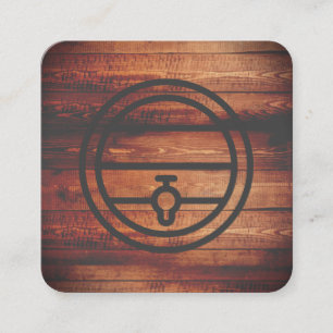 ウッドワ素朴インビール樽 スクエア名刺