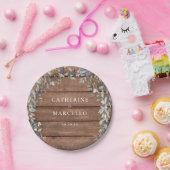 ウッドワ素朴ルドフラワーフローラカスケード結婚ズ ペーパープレート (パーティー)