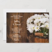 ウッドンバケツのデイジー カントリー ポスト ウェディング ブランシュ 招待状 (正面)