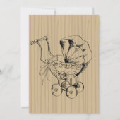 ウッドヴィンテージエレガントゴシック，ハロウィーンベイビーシャワー 招待状 (裏面)