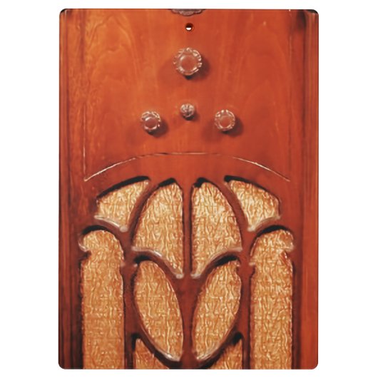 ウッドヴィンテージラジオ，美しい，レトロ，シック，エレガント,b クリップボード (裏面)