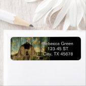 ウッド動揺してウエスタン初期のカントリーオールドバーン ラベル (インサイチュ)