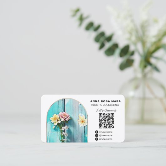 *~*ウッド動揺してフラワーパステルAP49 名刺 (スタンド正面)