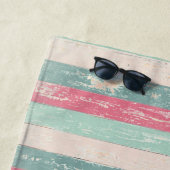 ウッド動揺してプランクパーソナライズされたビーチタオル ビーチタオル (インサイチュ)