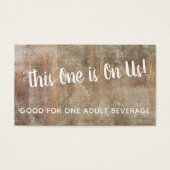 ウッド動揺して素朴ヴィンテージドリンクチケット (正面)