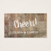 ウッド動揺して素朴ヴィンテージドリンクチケット (裏面)