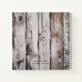 ウッド動揺して結婚ズゲストブック ノートブック (裏面)