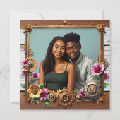 ウッド動揺して・アンド・スチームパンク・メタル結婚ズ 招待状 (正面)