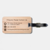 ウッド夫妻素朴の結婚旅行 ラゲッジタグ (裏面横)