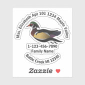 ウッド失ったダックホームアドレス シール (シート)