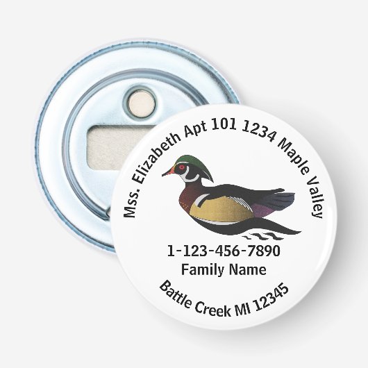 ウッド失ったダックホームアドレス 栓抜き (正面)