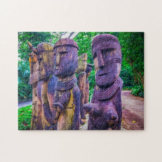 ウッド彫刻シンガポール。 ジグソーパズル (横)