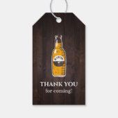 ウッド応援とビール任意の年齢誕生日 ギフトタグ (裏面)