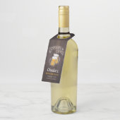 ウッド応援とビール任意の年齢誕生日 ボトルネックタグ (アングル)