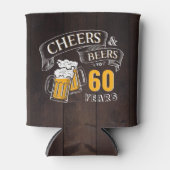 ウッド応援とビール任意の年齢誕生日 缶クーラー (正面)