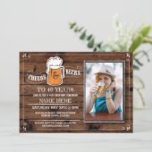 ウッド応援&ビール誕生日パーティフォト招待状。 招待状 (スタンド正面)