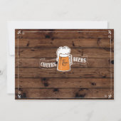 ウッド応援&ビール誕生日パーティフォト招待状。 招待状 (裏面)