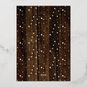 ウッド暖素朴かい休日ウィッシュ4フォトフォイル 箔シーズンカード (裏面)