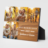 ウッド最高のパパEver Father's Day 5 Photo Collage フォトプラーク (側面)