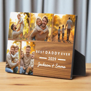 ウッド最高のパパEver Father's Day 5 Photo Collage フォトプラーク