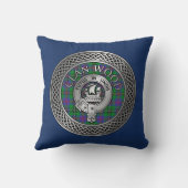 ウッド氏族の紋章とタータン・ノット クッション (裏面)