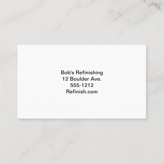 ウッド汚れ付き名刺デザイン 名刺 (裏面)