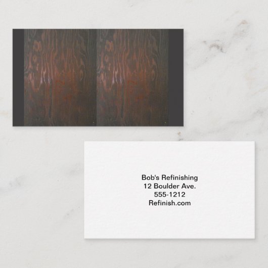 ウッド汚れ付き名刺デザイン 名刺 (正面/裏面)