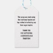 ウッド焼成タップ&バケットメープルシロップラベル ギフトタグ (裏面)