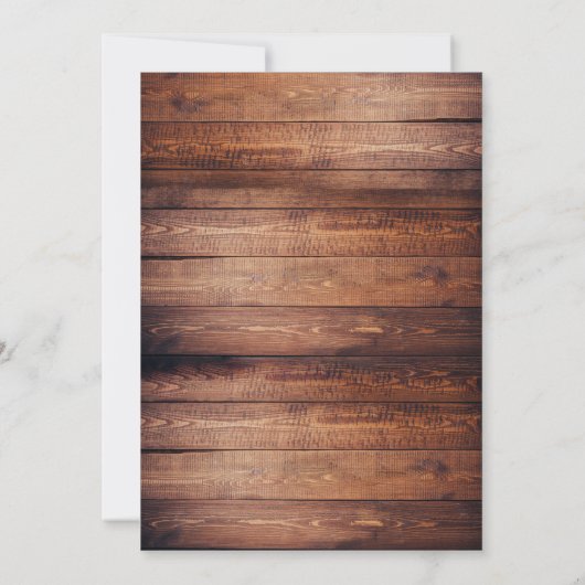 ウッド男の赤ちゃんベビーシャワー妊娠ゲームカード 招待状 (裏面)