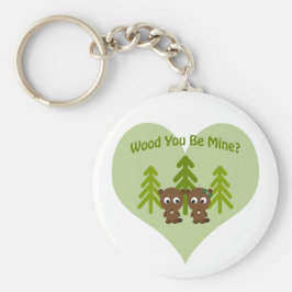 ウッド私のビーバーラブ キーホルダー