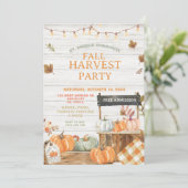 ウッド秋ハーベストパーティーパンプキンチャーチピクニック 招待状 (スタンド正面)